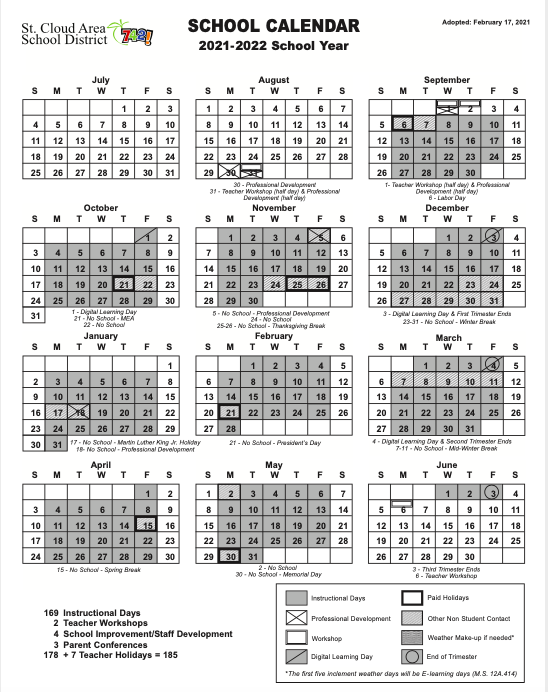 District 742 School Calendar District 742 School Calendar